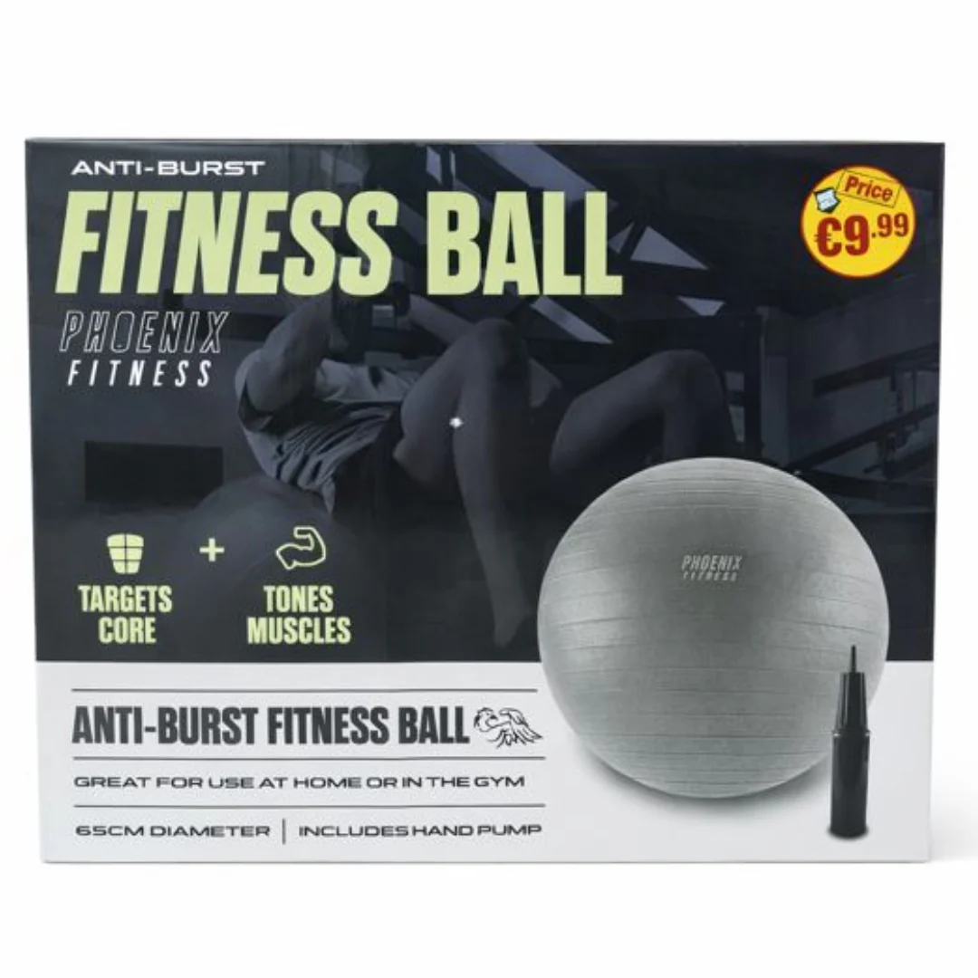 Anti-Burst Fitness Ball with Pump by Phoenix Fitness