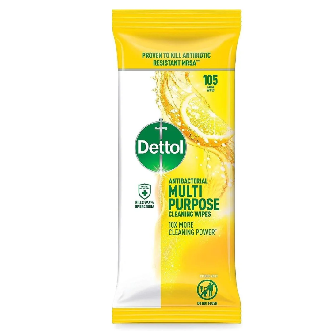 Antibacterial Multi-Purpose Wipes Citrus Zest 105s by Dettol