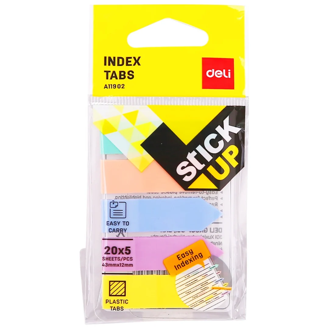 Arrow Index Tabs 5 x 20 Sheets
