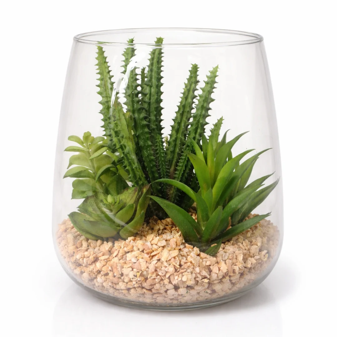 Artificial Plant in Glass Vase