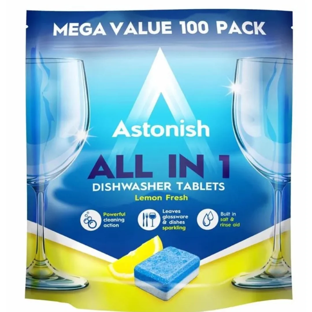 Astonish All-in-1 Dishwasher Tablets – 100 Pack
