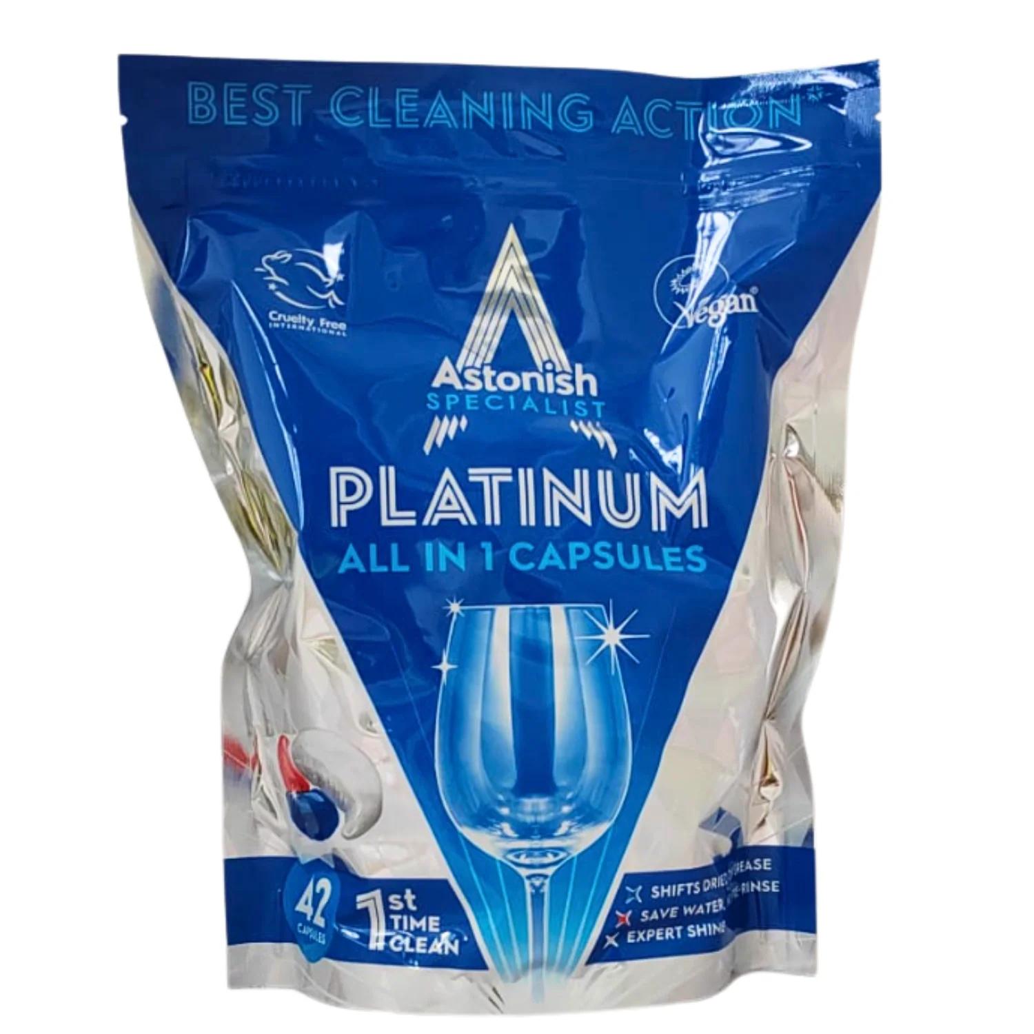 Astonish Platinum All-in-1 Dishwasher Tablets – 42 Caps