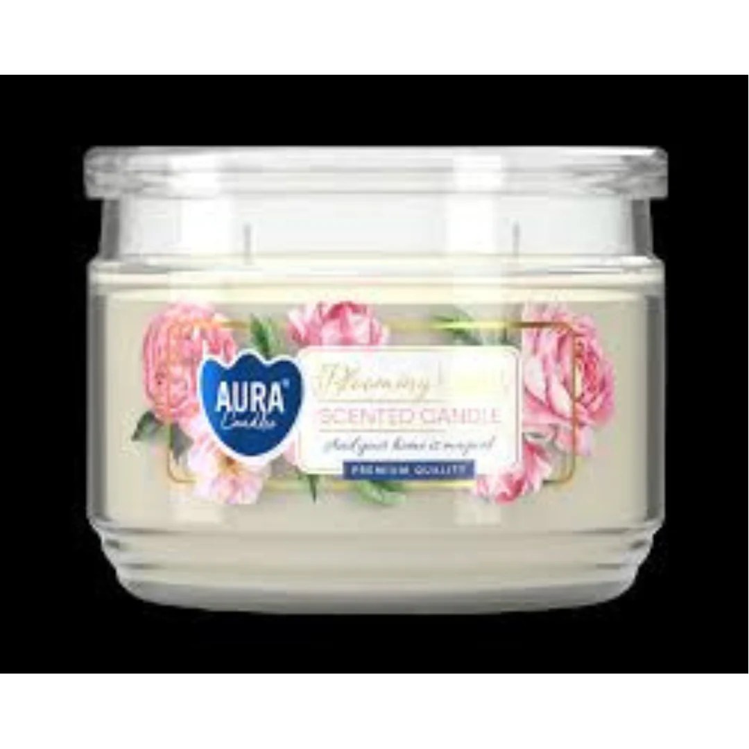 Aura Blooming Flowers Candle 2 Wick, 280g Scented Candle - Image 3