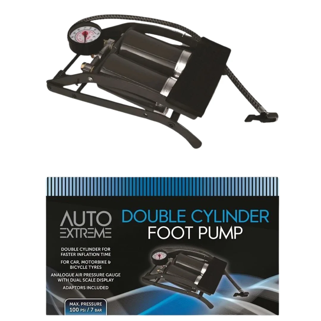 Auto Extreme Double Cylinder Foot Pump