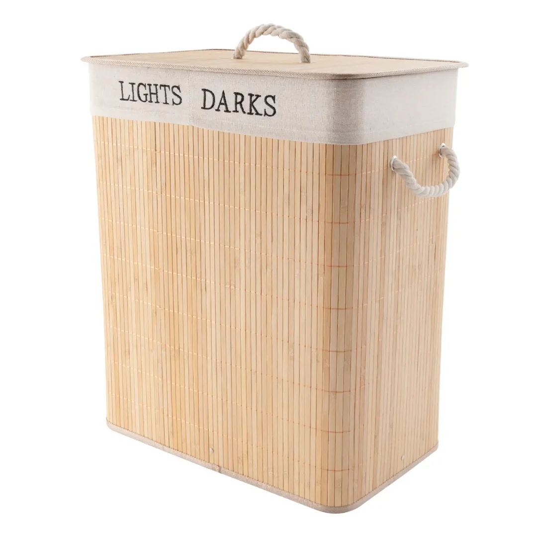 Bamboo Laundry Basket 52x32x60cm
