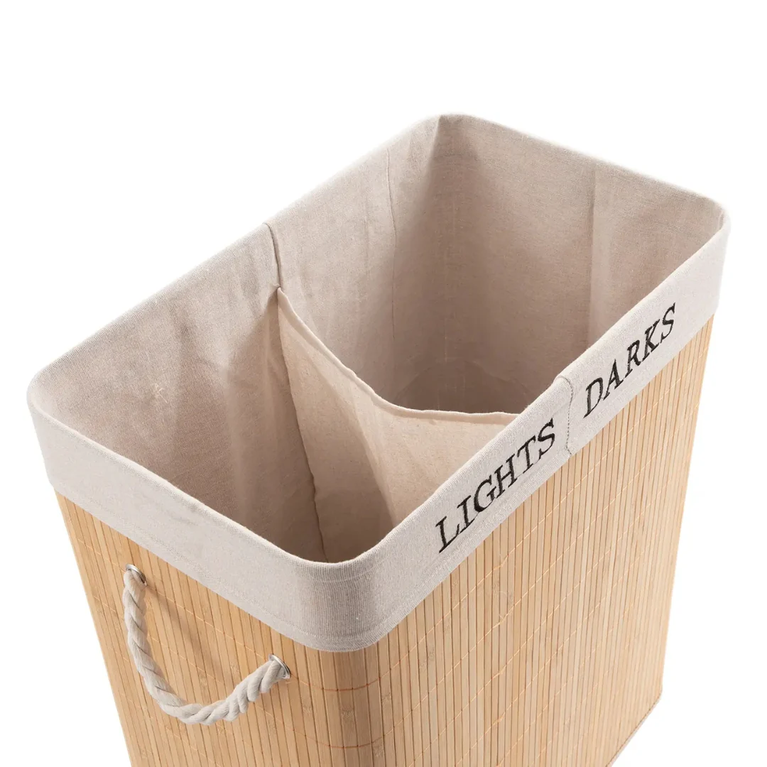 Bamboo Laundry Basket 52x32x60cm - Image 3