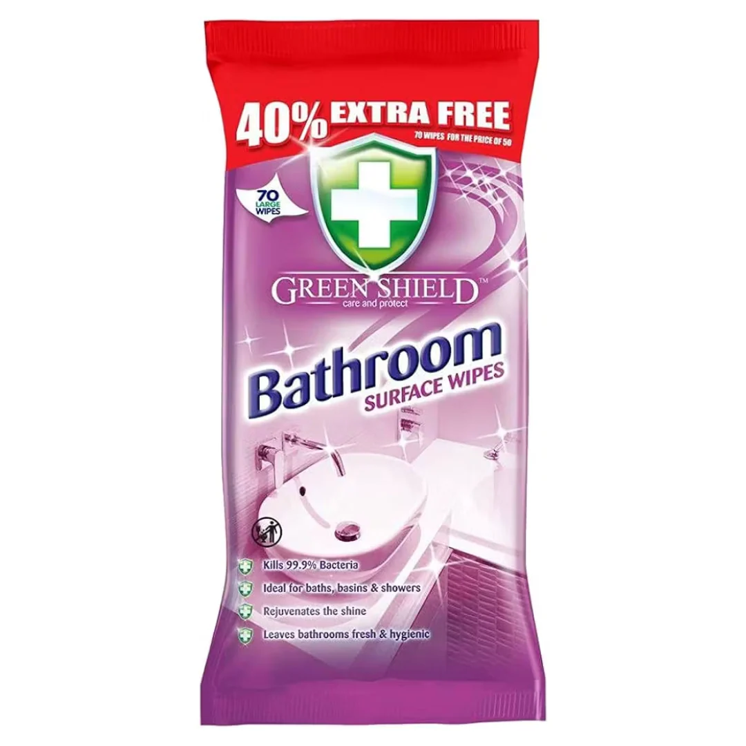 Bathroom Wipes - 70 Pack by Green Shield