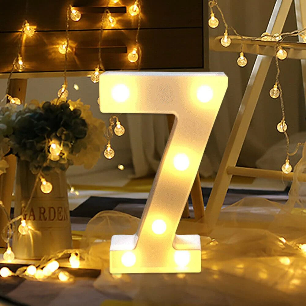 Battery-Operated LED Number 7
