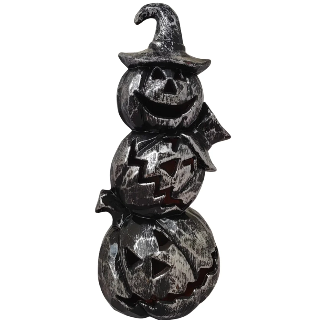Battery Operated Light Up 3 Tier Pumpkin Décor - Image 2