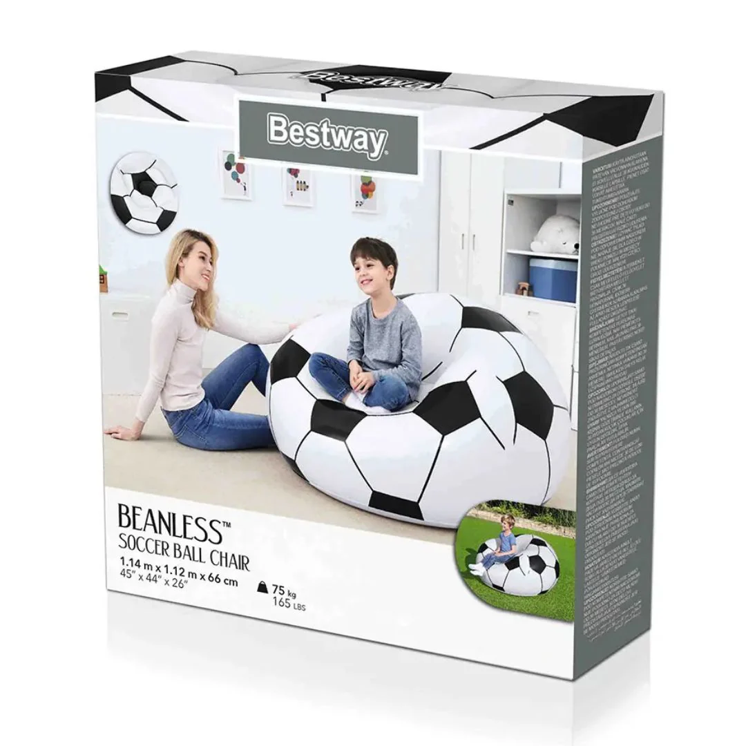 Bestway Beanless Soccer Ball Chair Inflatable Kids Lounge Seat