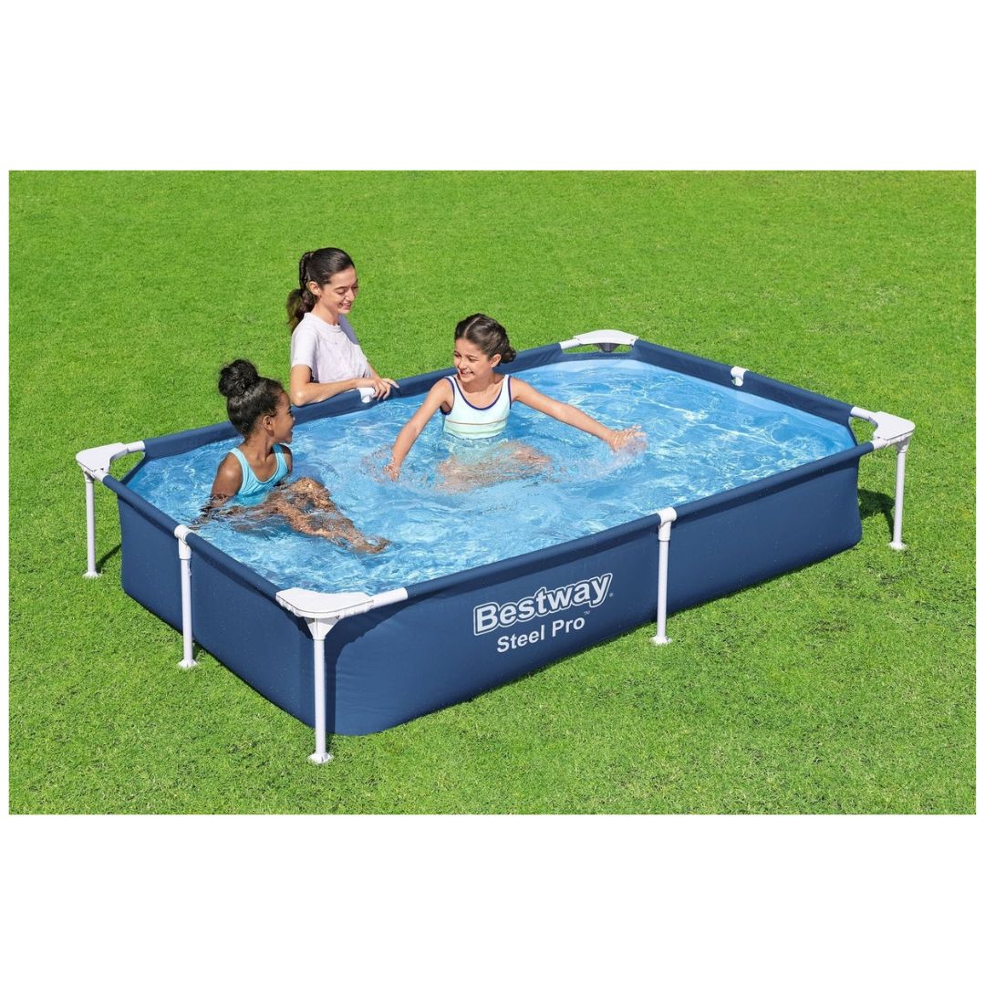 Bestway Steel Pro Rectangular Frame Pool 43cm Kids Garden Pool