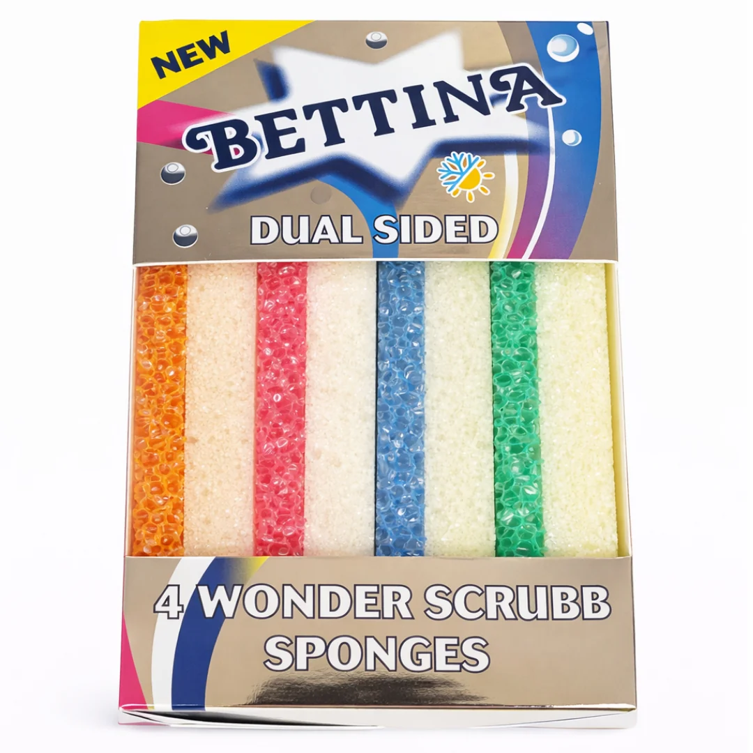 Bettina 4-Piece Dual-Sided Wonder Scrubb Scourers