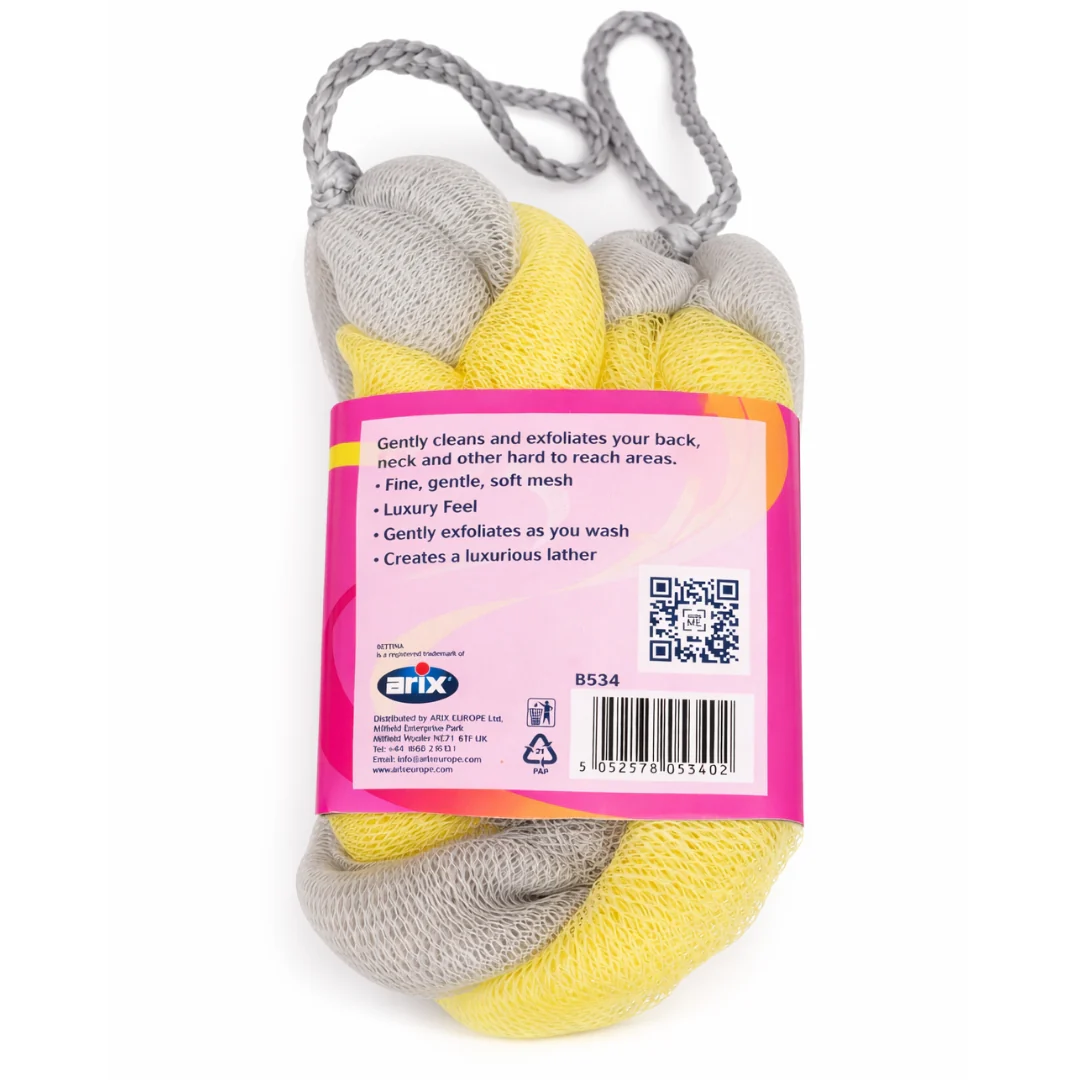 Bettina Back Loofah - Yellow & Grey