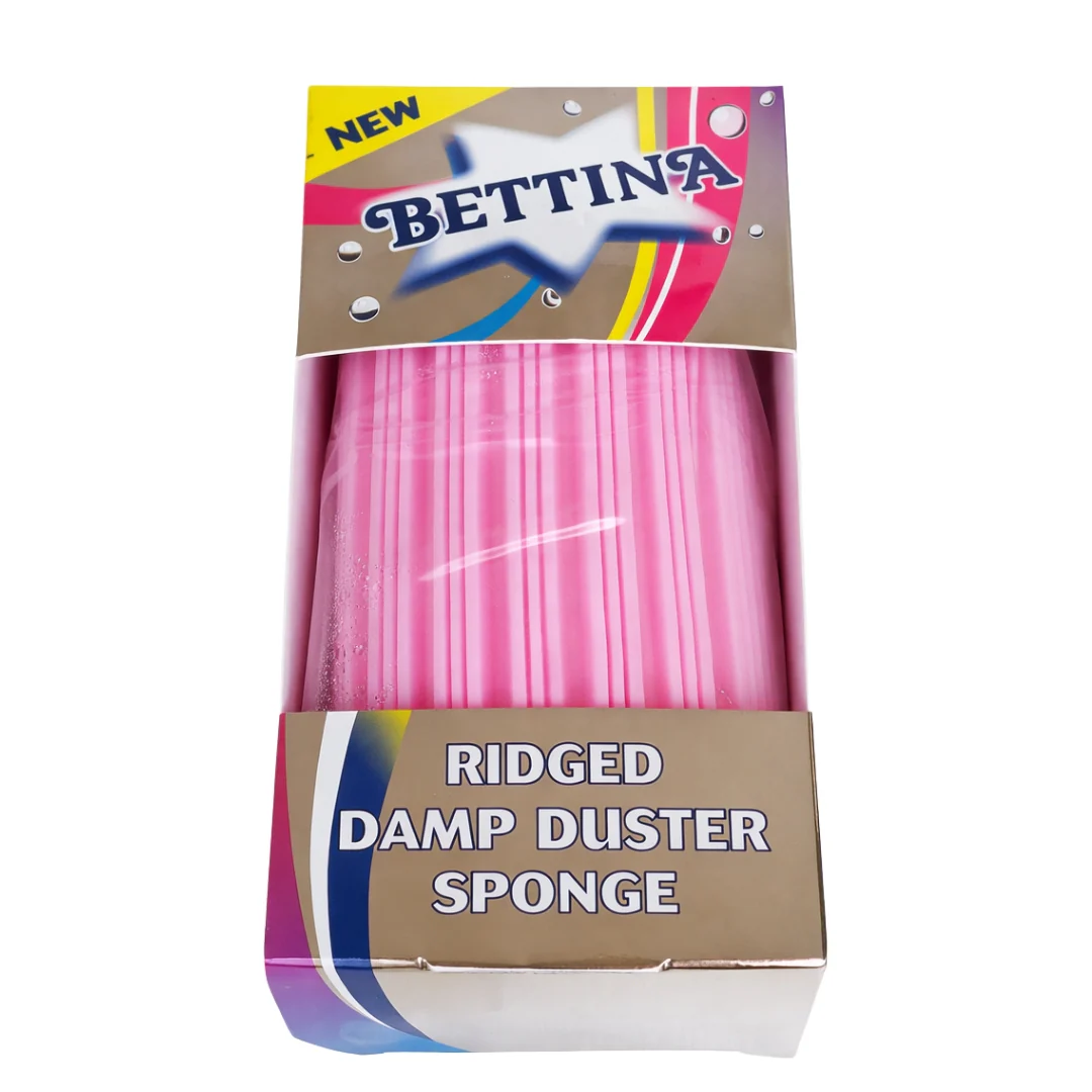 Bettina Ridged Damp Duster Sponge - Pink