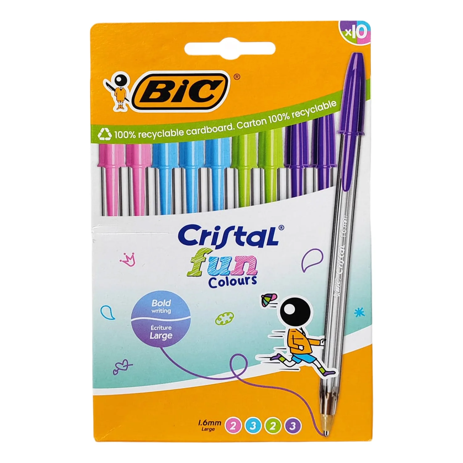 BIC Cristal Fun Pens – 10 Pack