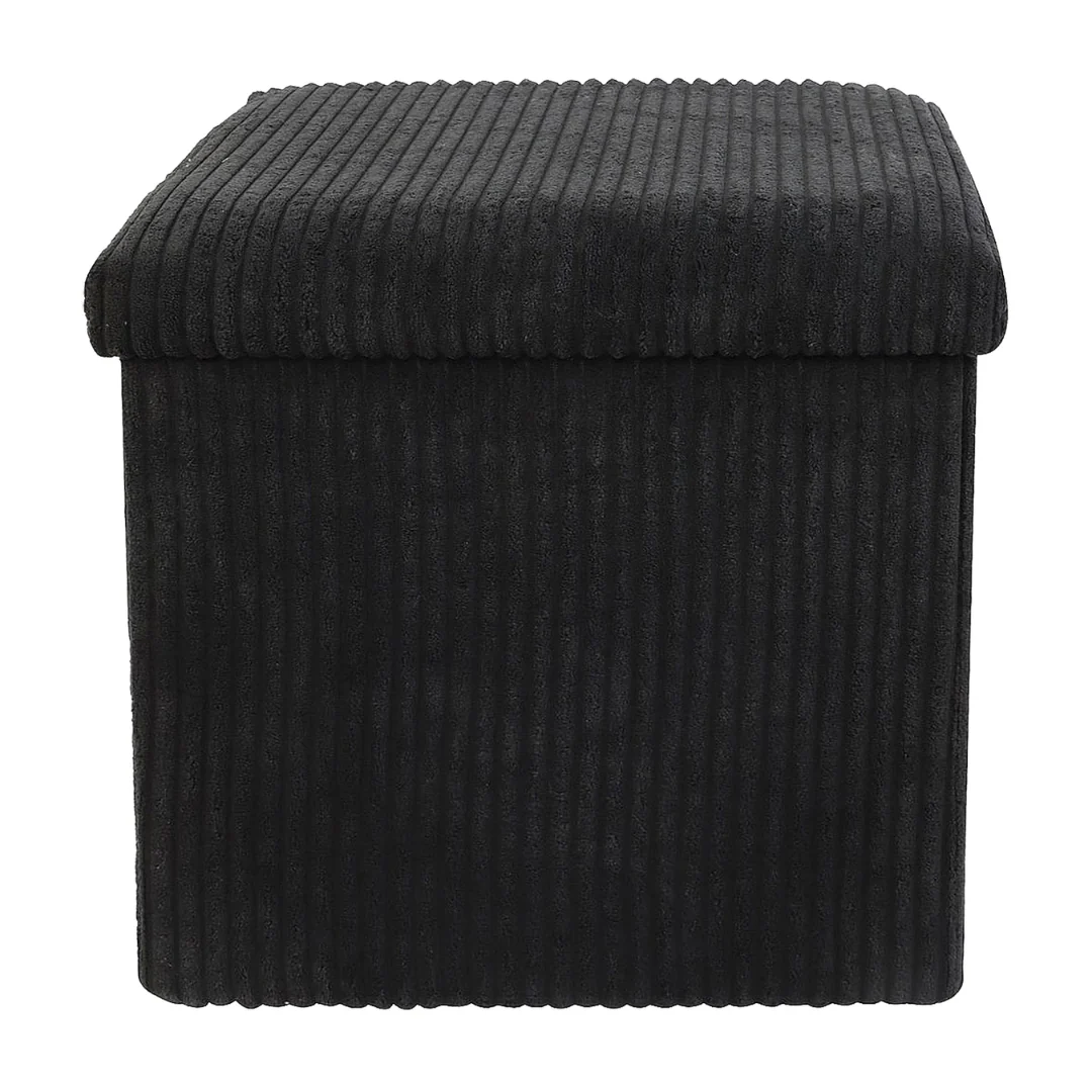 Black Corduroy Foot Stool