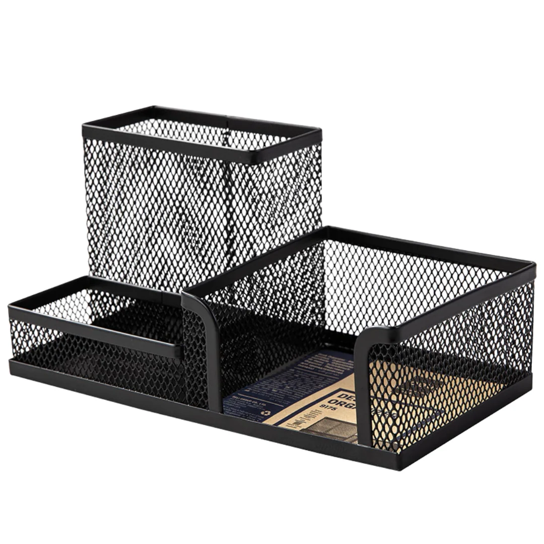 Black Mesh Desk Organizer