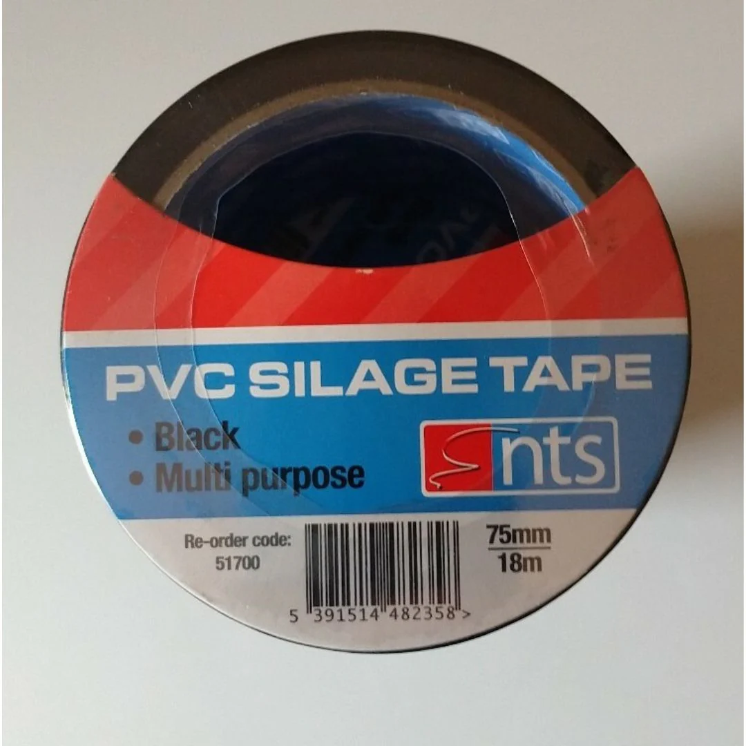Black PVC Silage Tape 75mm x 18m - Heavy Duty Multi-Purpose Tape