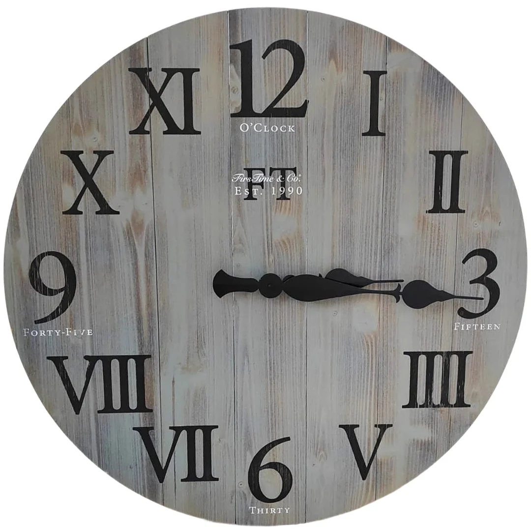 Black Resin Wall Clock – 24"
