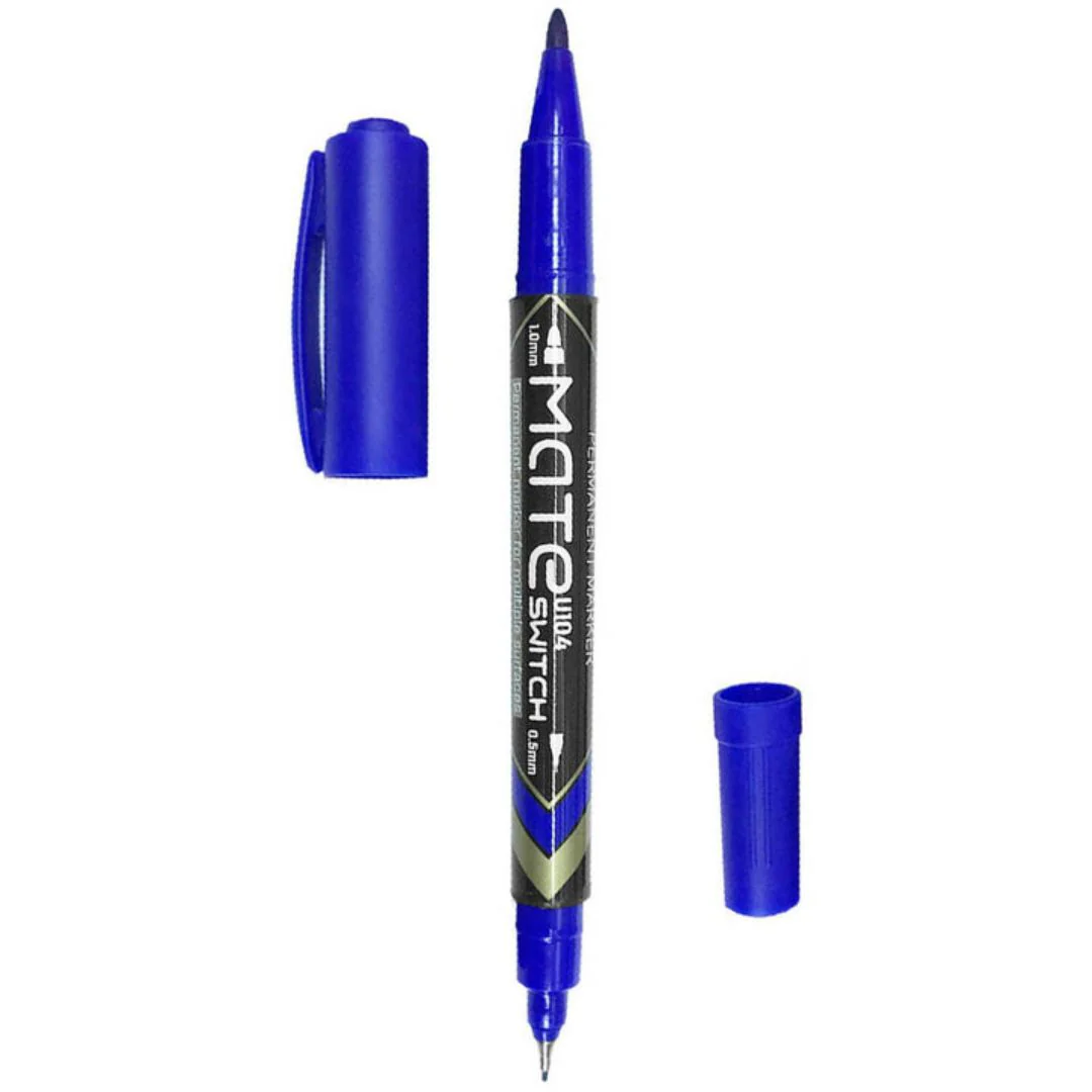 Blue Permanent Marker Bullet Tip 1.0mm