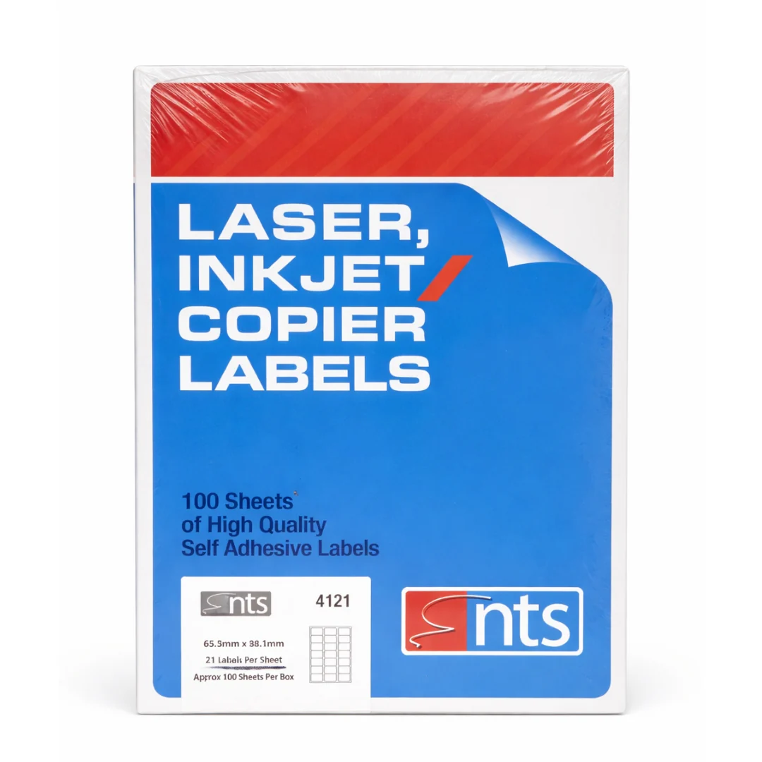 Box of 100 Sheets Labels – 21 Labels per Sheet