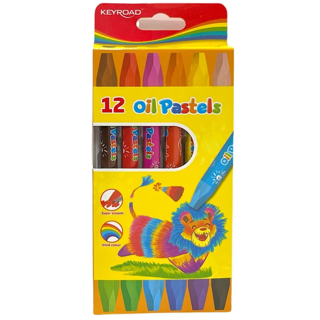 Box of 12 Oil Pastels – Hexagonal Body