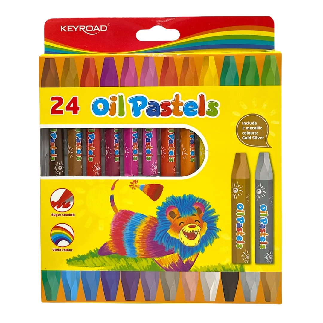 Box of 24 Oil Pastels – Hexagonal Body