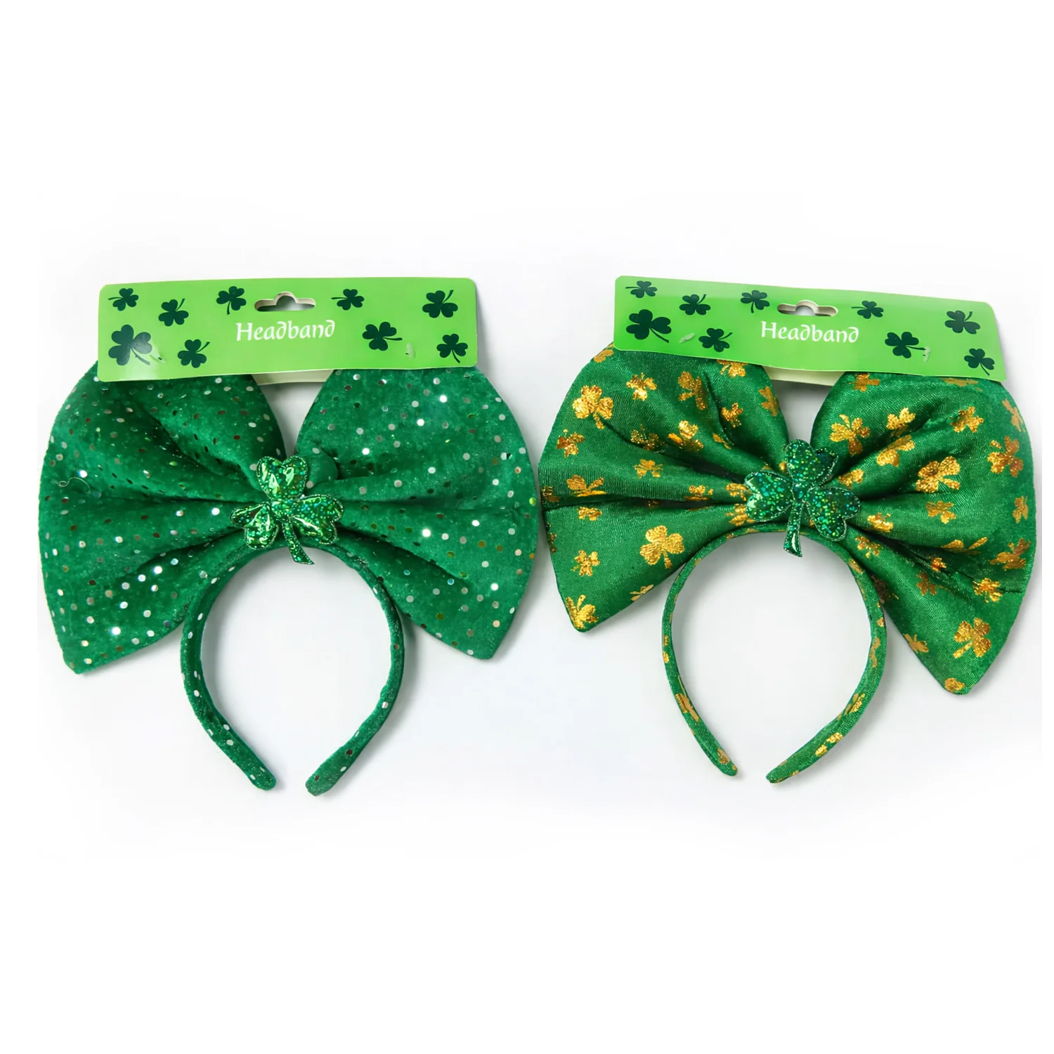 Irish Green Giant Bow Headband
