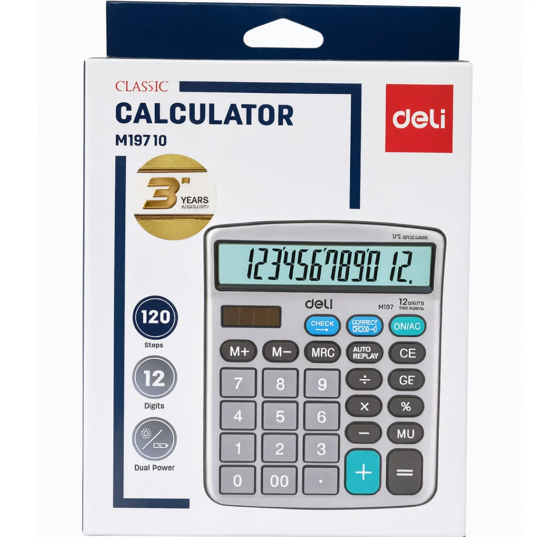 Calculator Metal-12 Digits by Deli