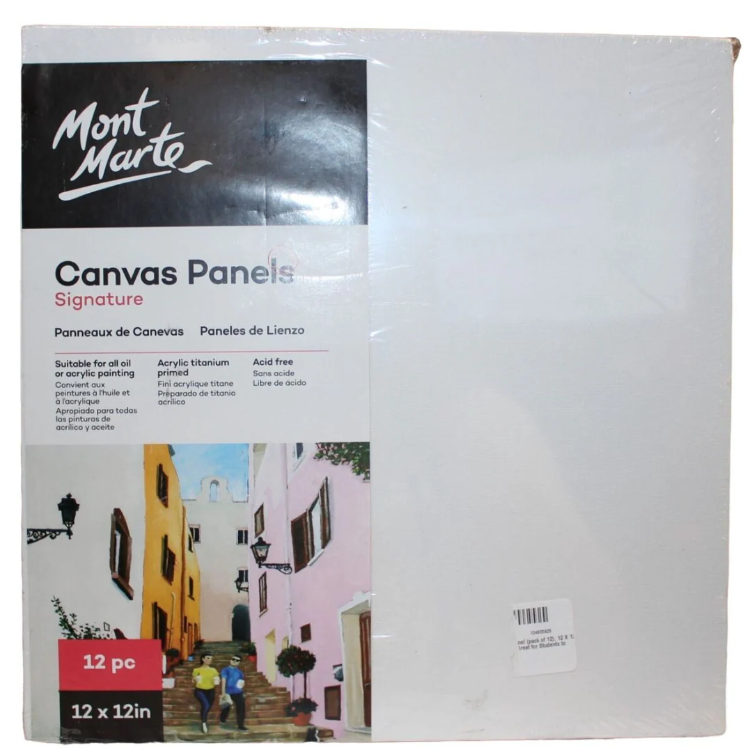 Canvas Panels Pack of 2 - 12" x 12" by Mont Marte