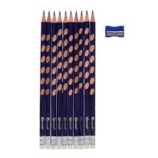 Card 10 Finger Fit HB Triangular Pencils