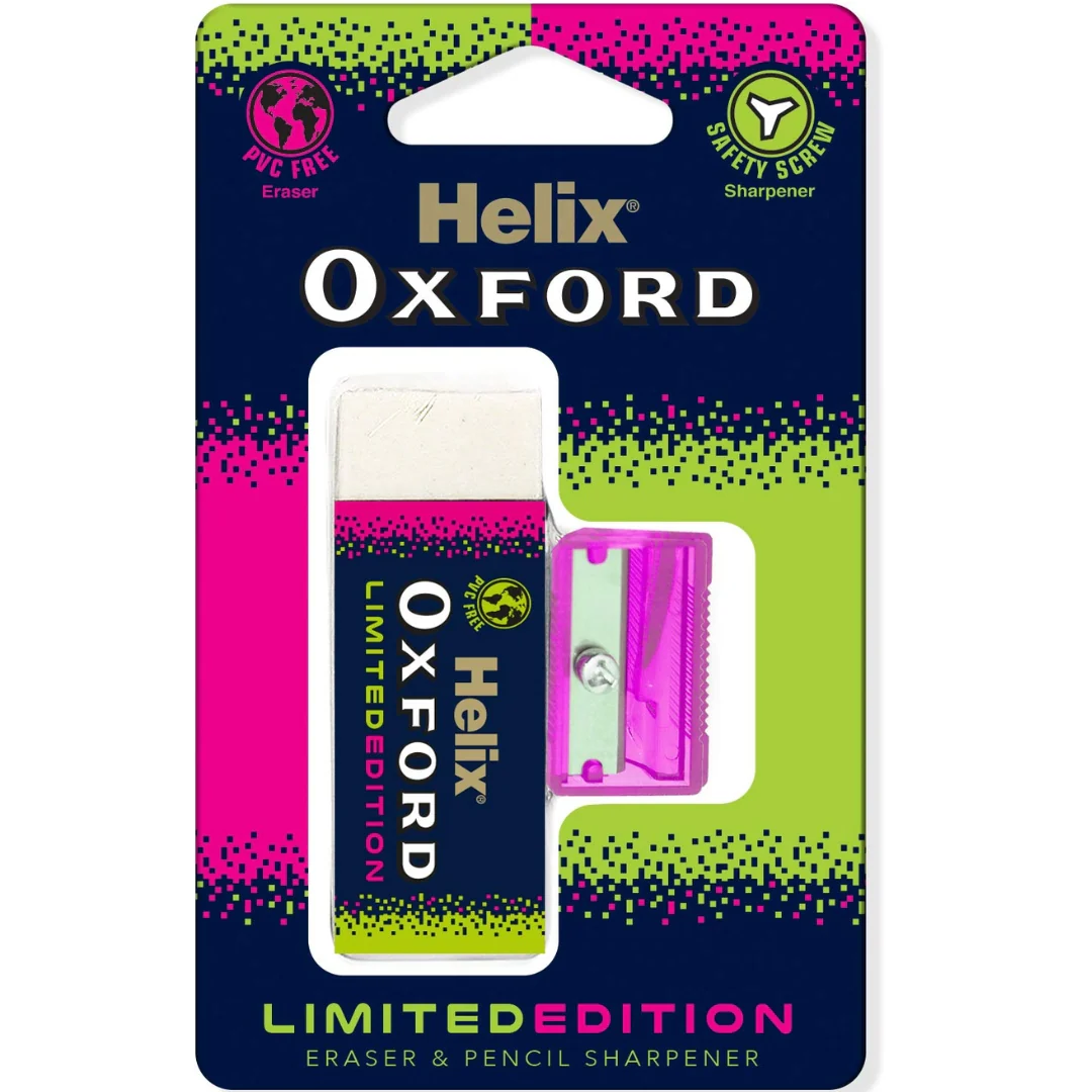 Clash Pink Eraser & Sharpener by Helix