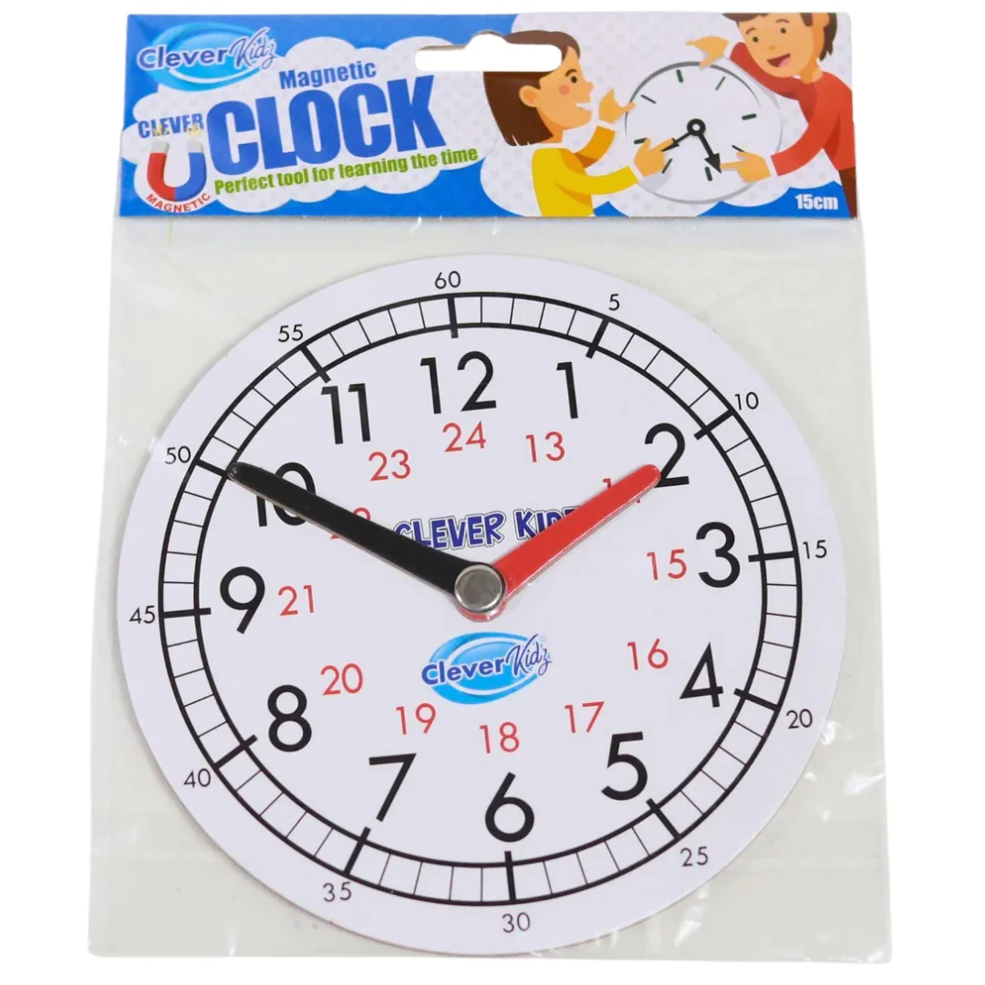 Clever Kidz 15cm Magnetic Learning Clock