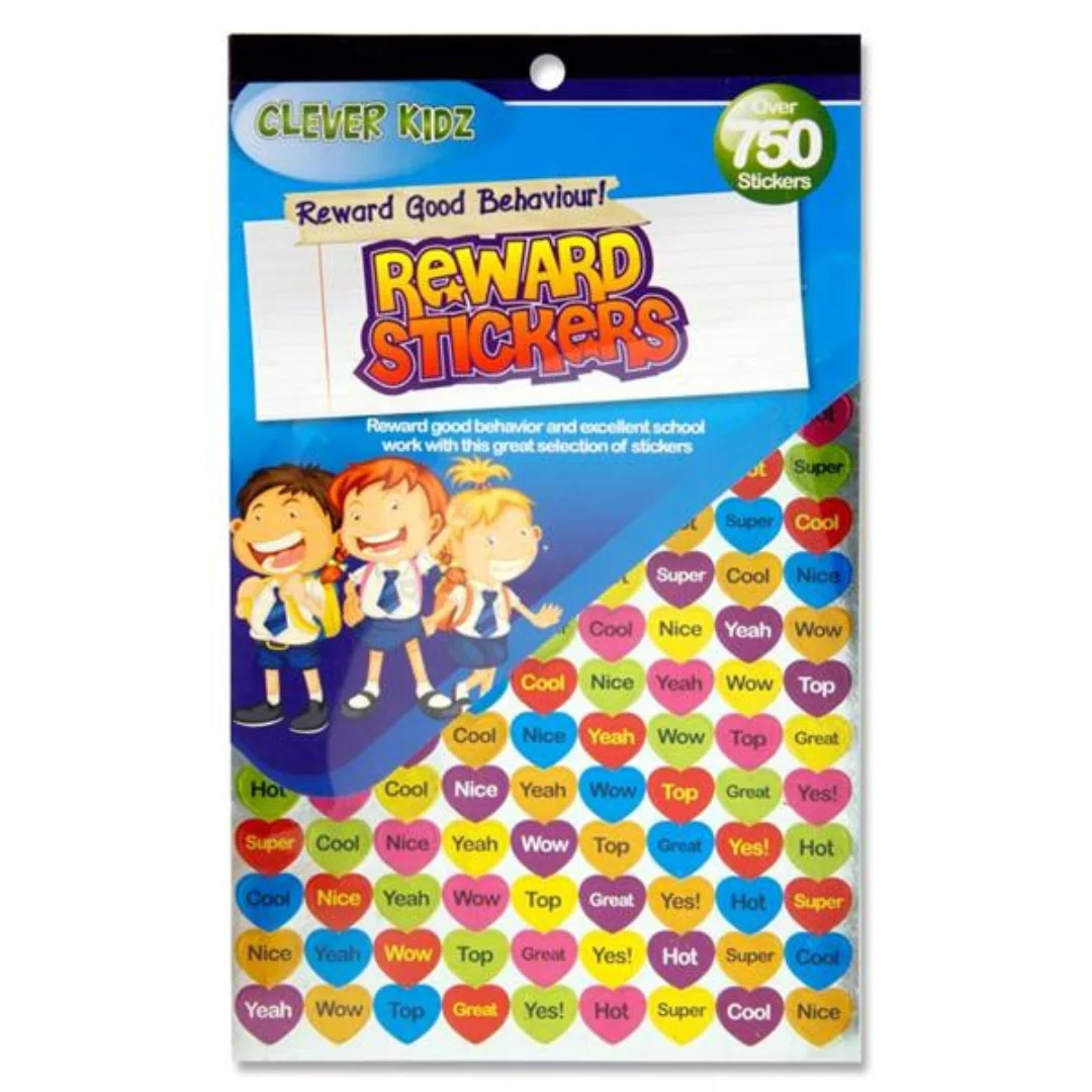 Clever Kidz 750+ Reward Stickers Assorted - Image 2