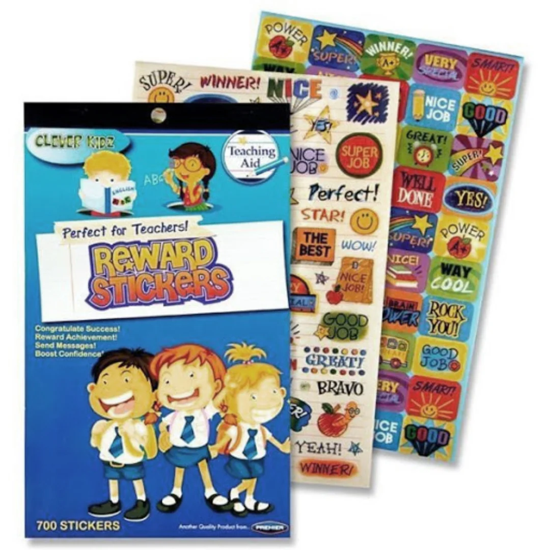 Clever Kidz Teachers Reward Stickers Book 700 Plus Stickers Assorted