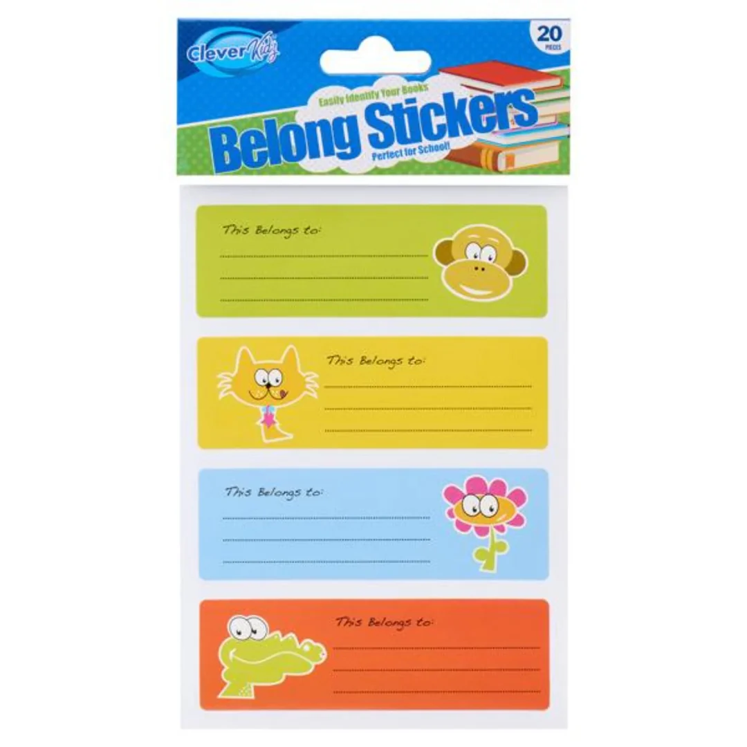Clever Kidz “This Belongs To…” Label Stickers