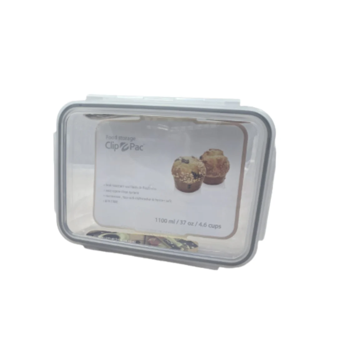 Clip Pac Rectangular Food Container – 1100ml - Image 2
