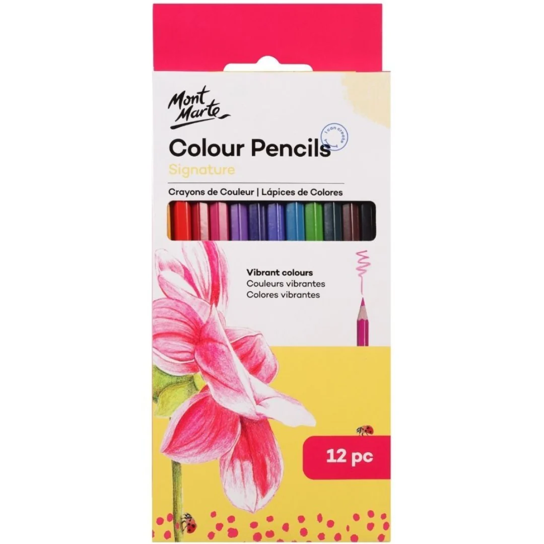 Colour Pencils 12pc – Essential by Mont Marte