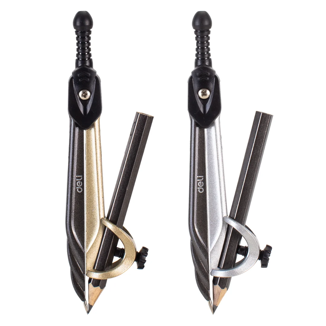 Compass with Pencil Silver/Gold