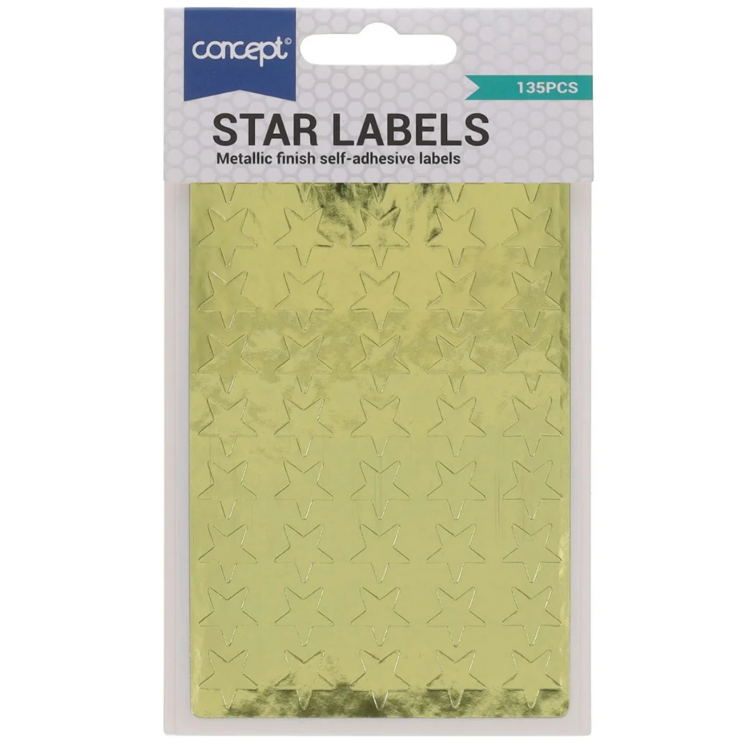 Concept 135-Pack Gold Star Stickers