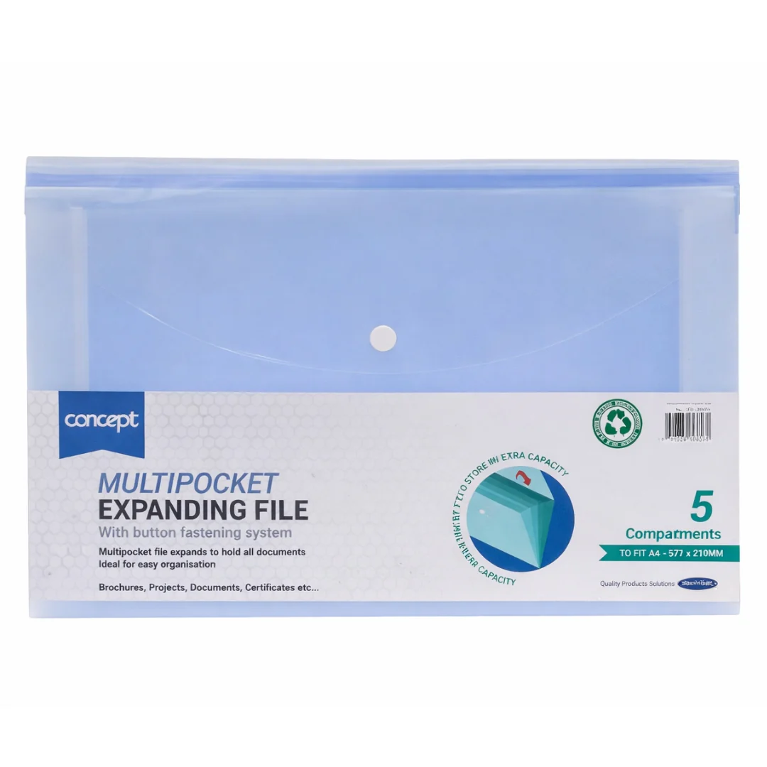 Concept A4 5-Pocket Expanding File