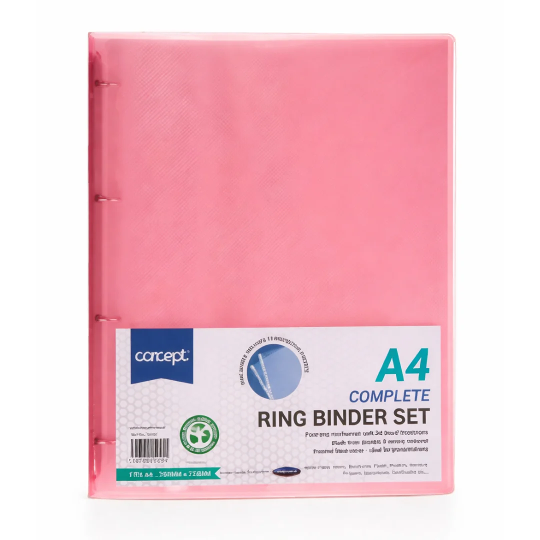 Concept A4 Ringbinder with 10 Punched Pockets Assorted - Image 2
