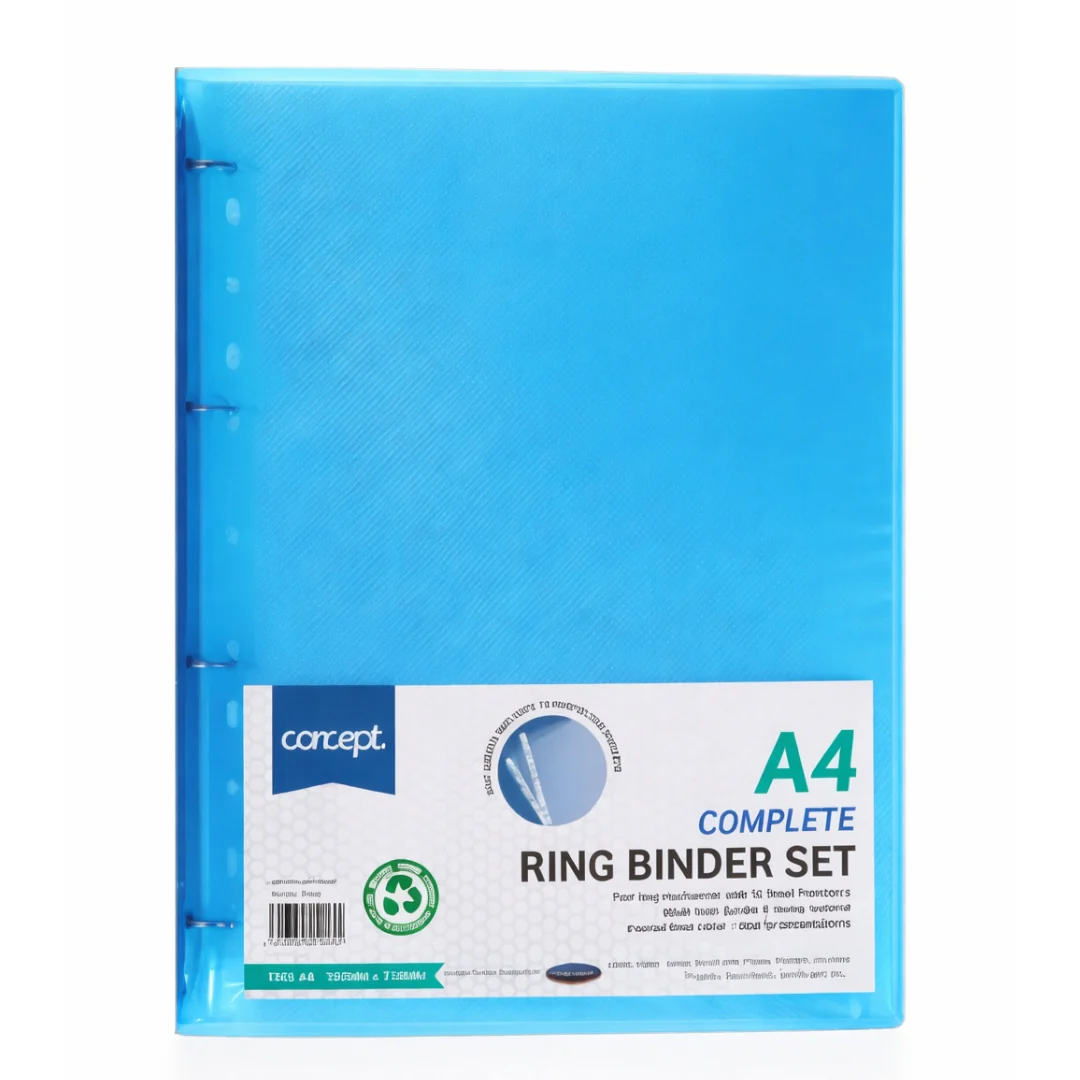 Concept A4 Ringbinder with 10 Punched Pockets Assorted - Image 5