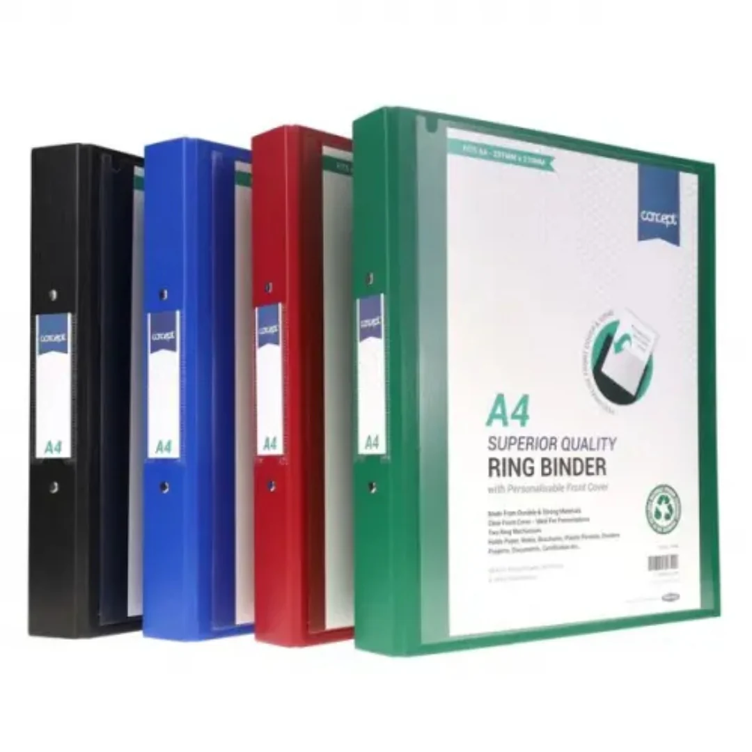Concept A4 Presentation Ring Binder – 4 Assorted