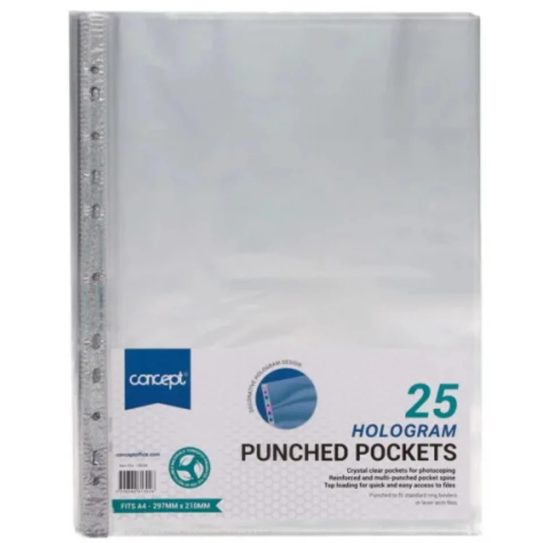 Concept A4 Protective Pockets – Pack of 25 Holographic Spine