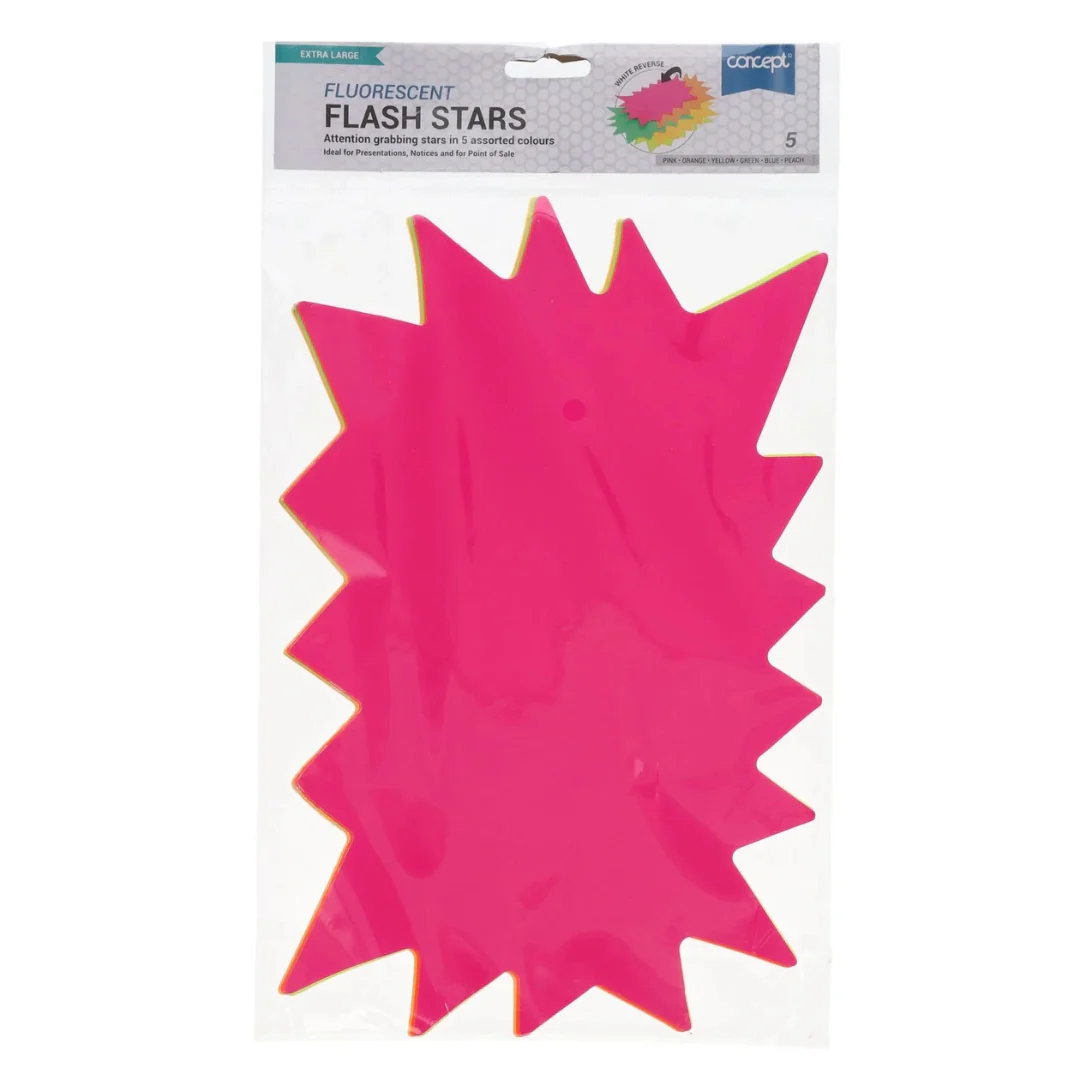Concept Large Flash Stars Pack of 5