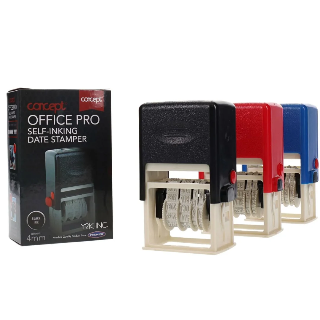 Concept Office Pro Self-Inking Date Stamper Assorted