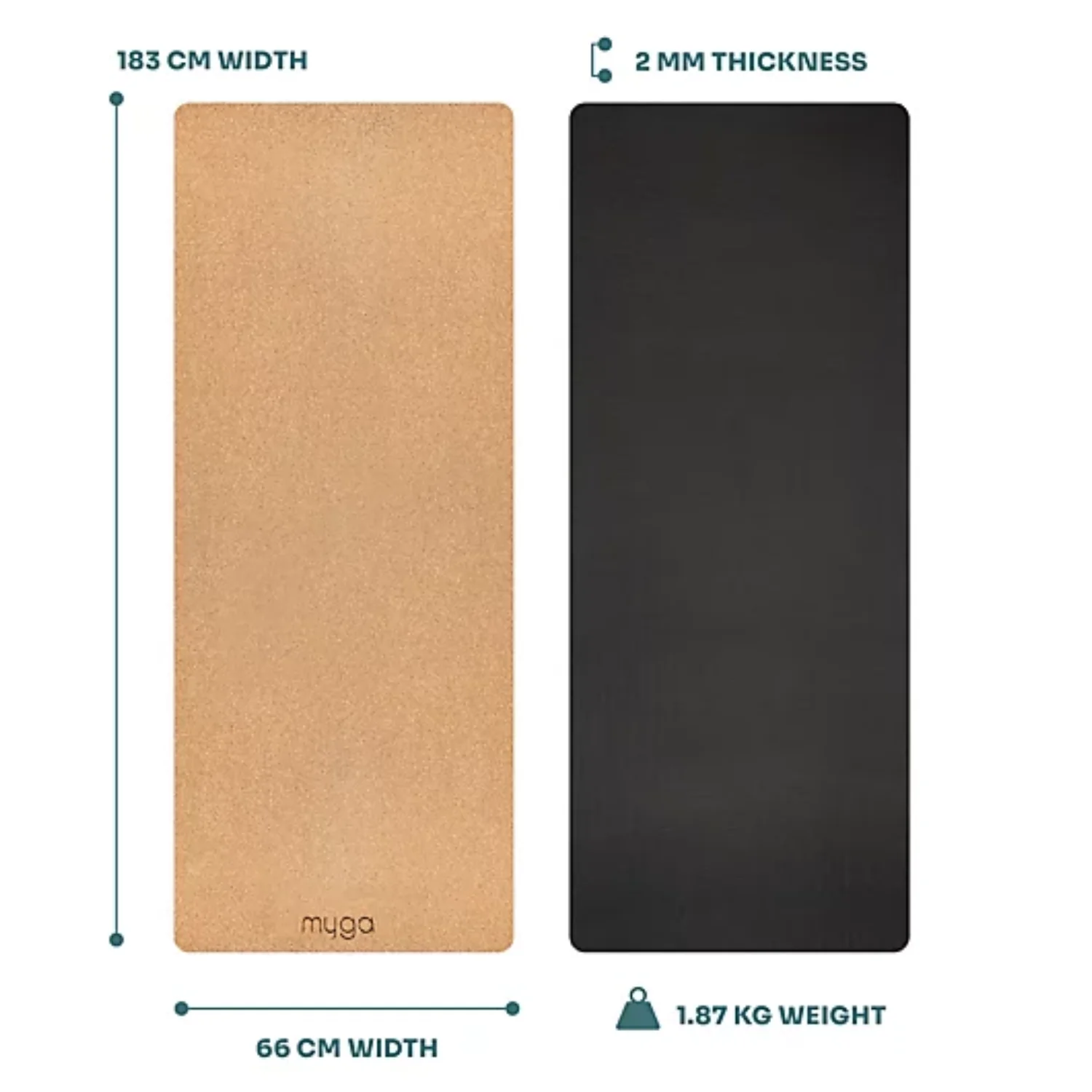 Cork Yoga Mat by Myga - Image 2