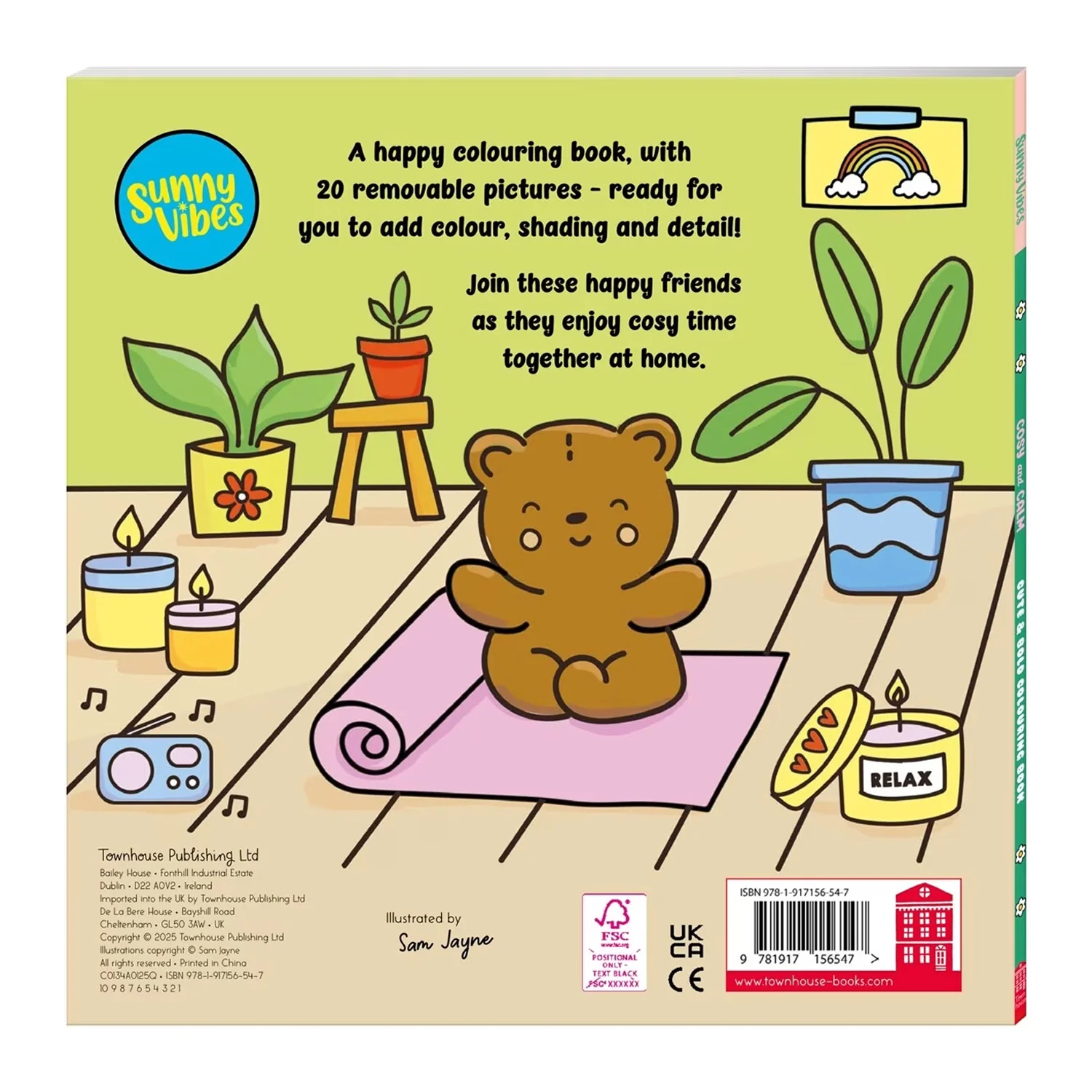 Sunny Vibes Cosy & Calm Colouring Book - Image 2