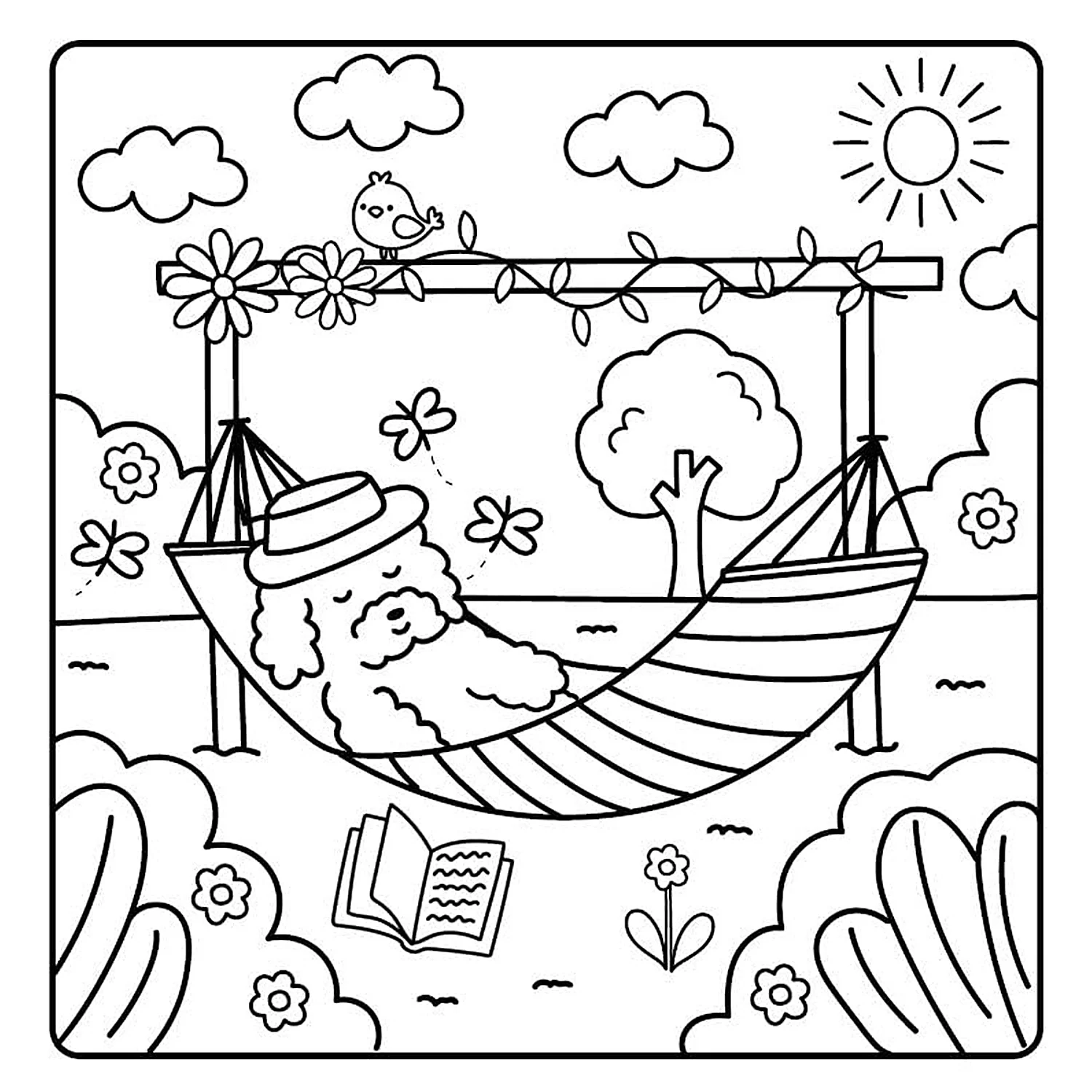 Sunny Vibes Cosy & Calm Colouring Book - Image 5
